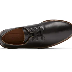 Outlet Dunham Clyde Black Leather Plain Toe Oxford Shoe