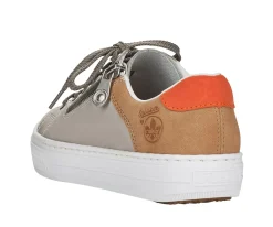 Clearance Rieker Columbo Grey Multicolour Lace-Up Sneaker