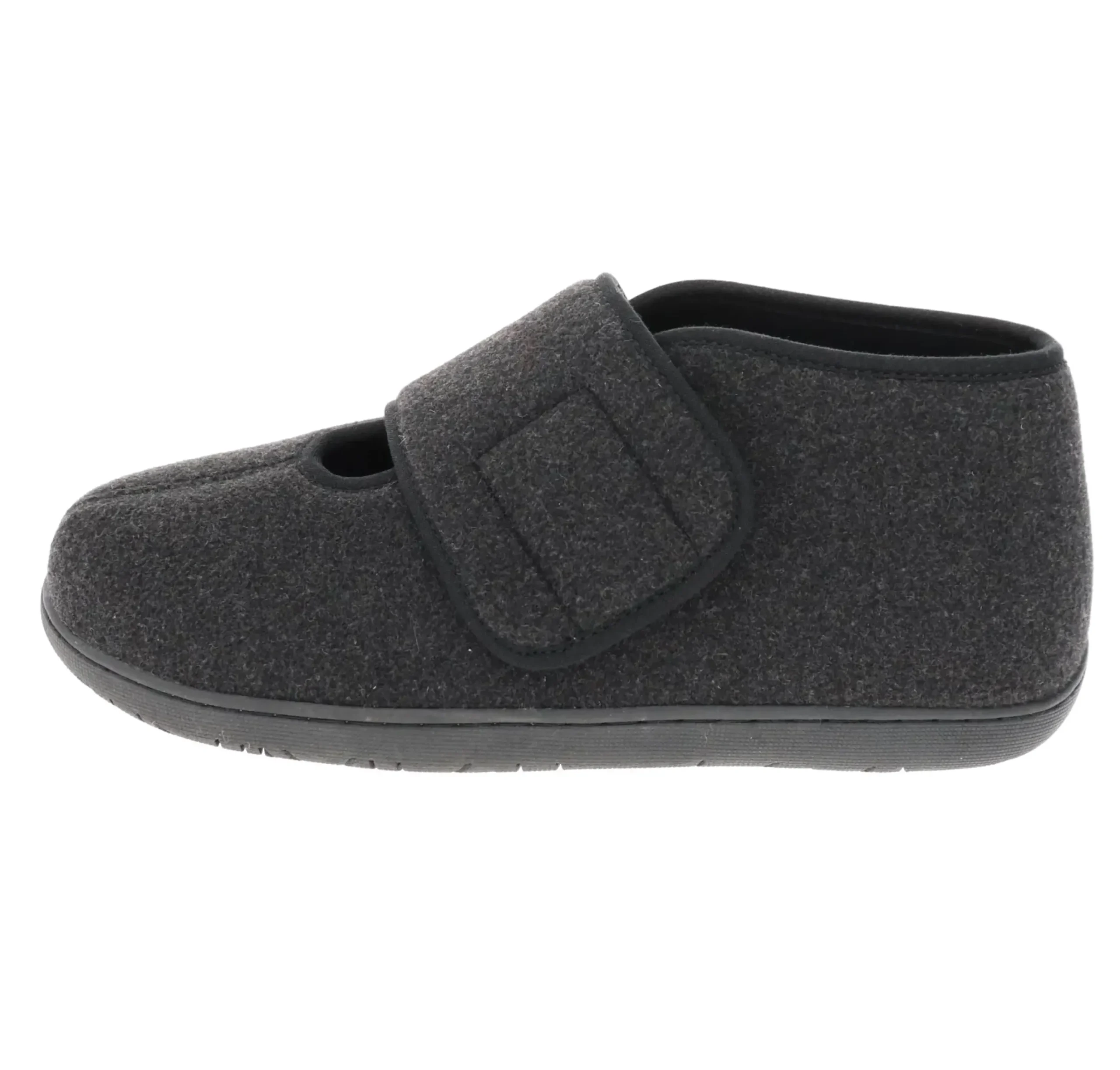 Online Foamtreads Comfort L2 Black Wool Slipper