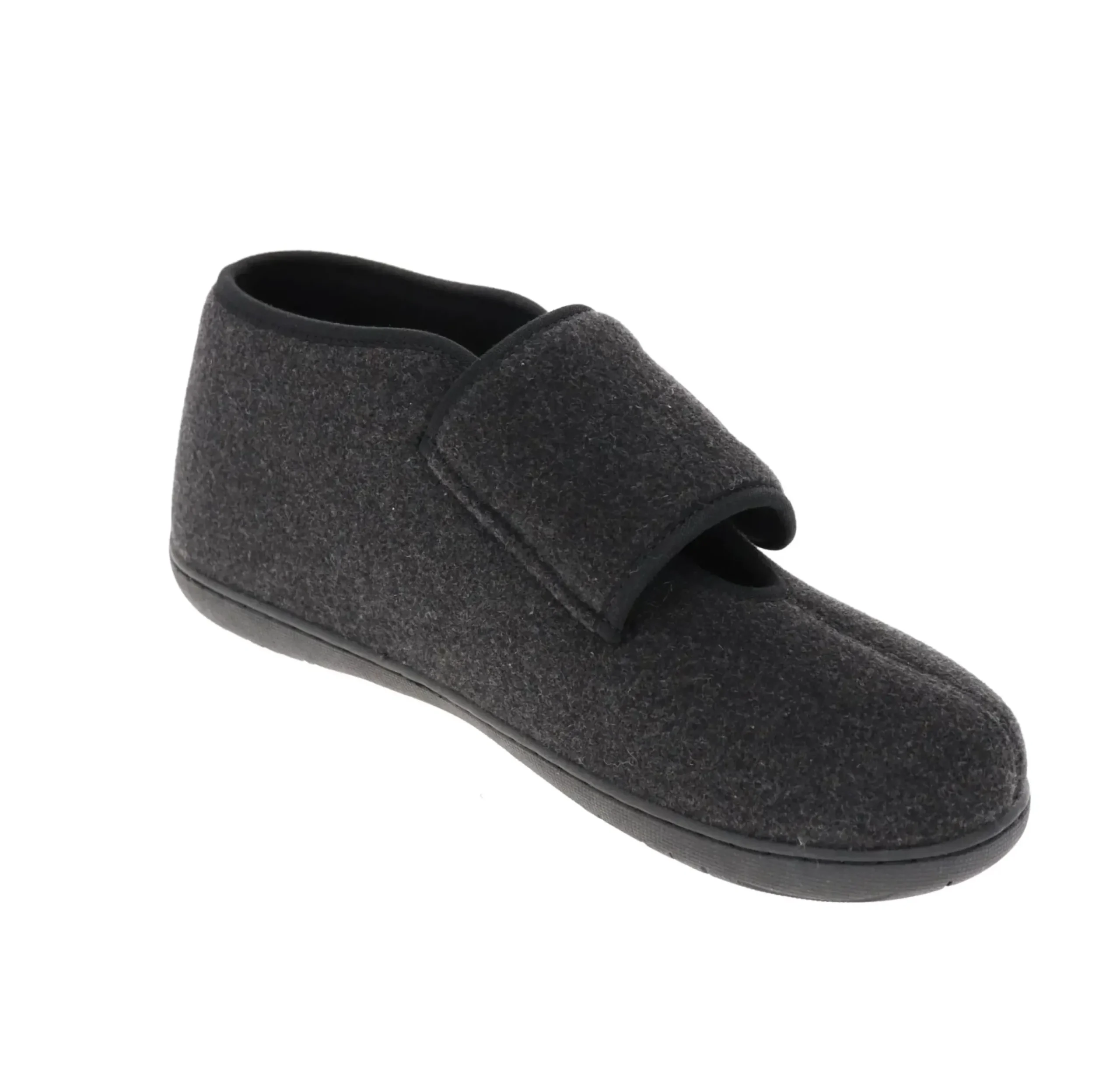 Online Foamtreads Comfort L2 Black Wool Slipper