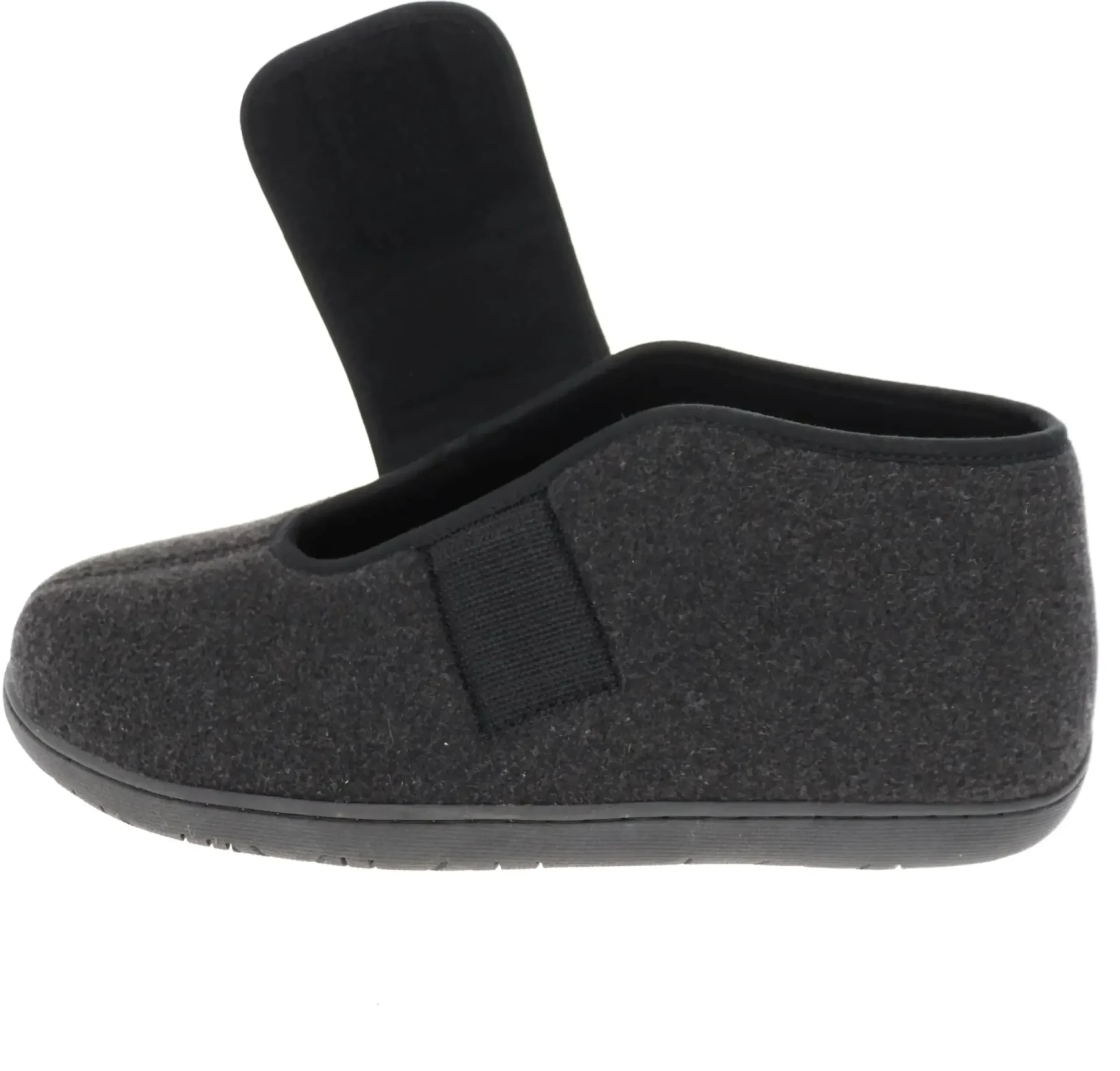 Online Foamtreads Comfort L2 Black Wool Slipper