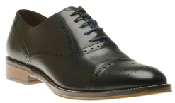 Johnston & Murphy Conard Black Leather Cap Toe Dress Oxford