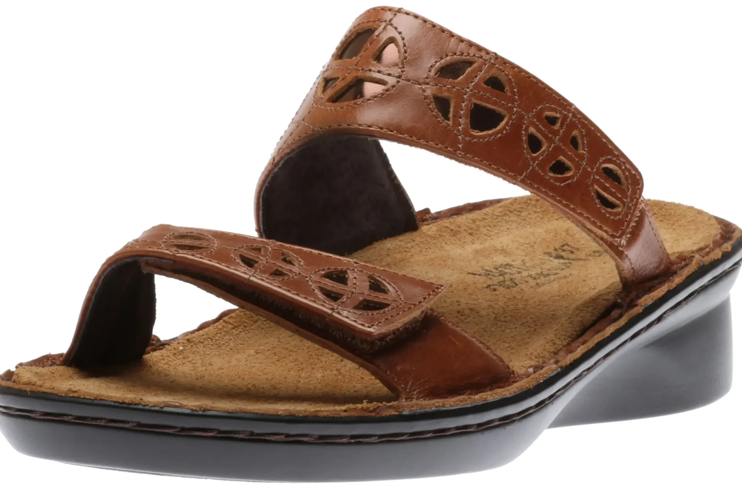 Outlet Naot Cornet Brown Leather Slide Sandal
