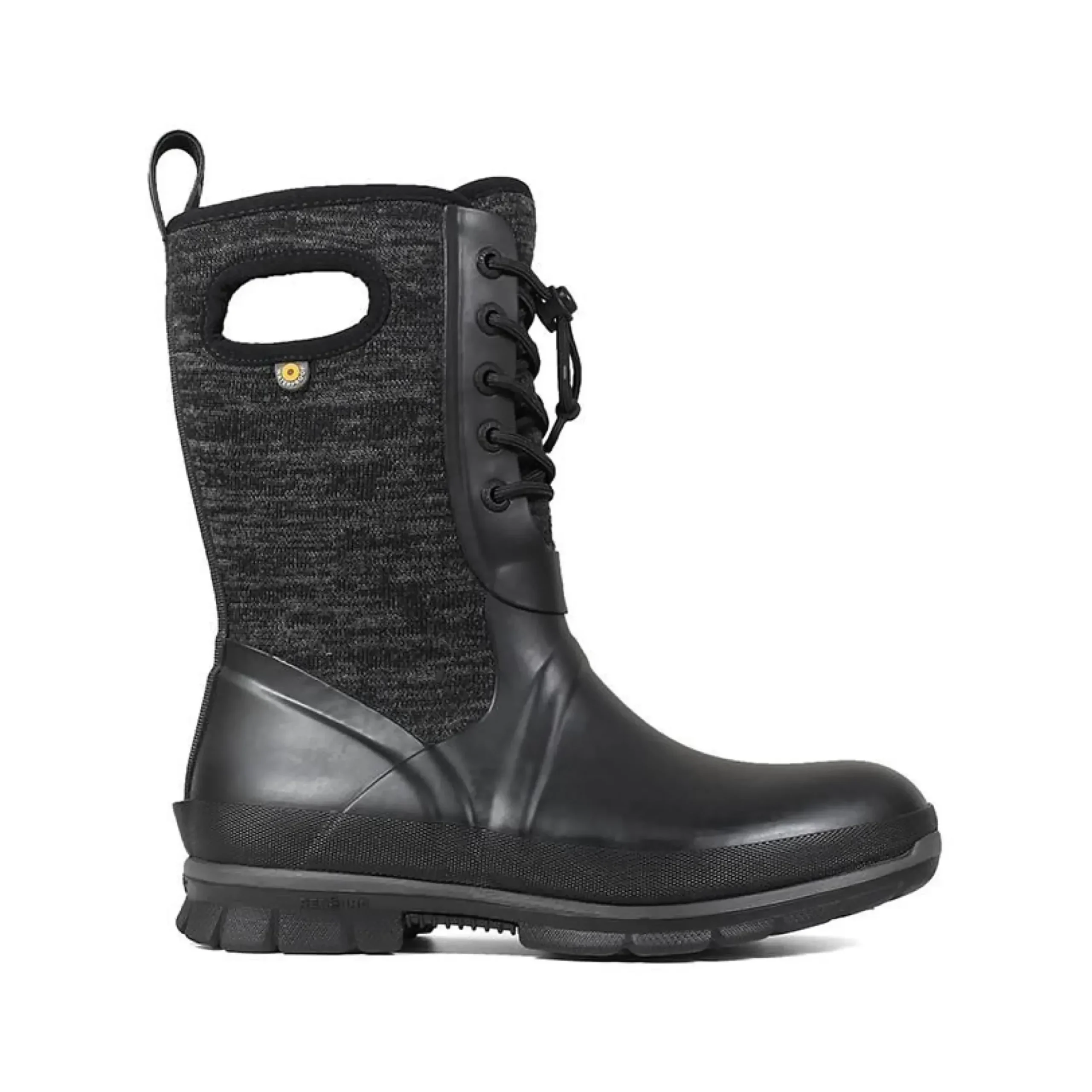 Outlet Bogs Crandall Lace Knit Black Women's Winter Boot
