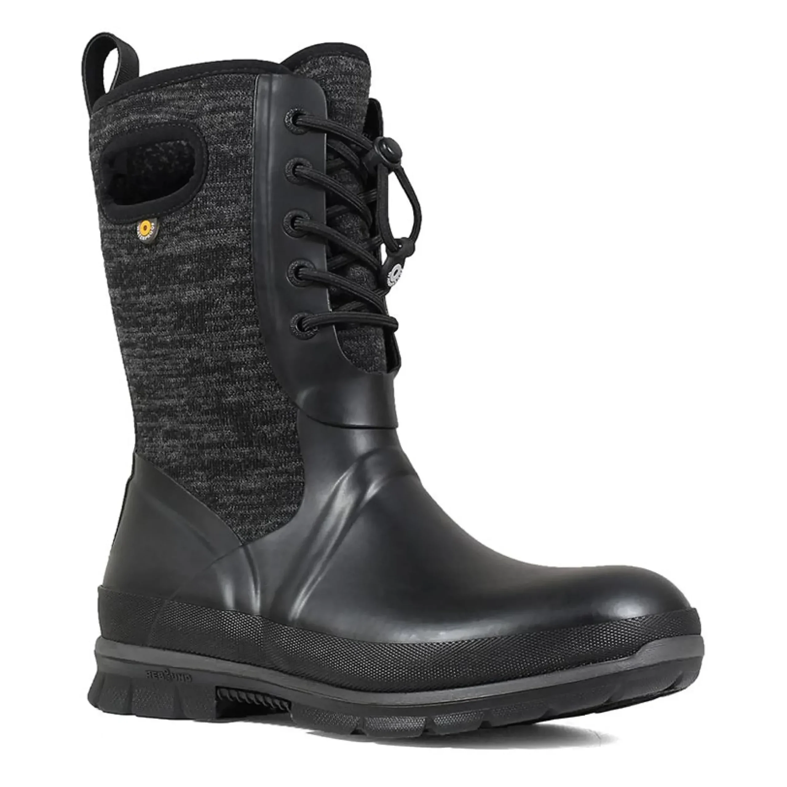 Outlet Bogs Crandall Lace Knit Black Women's Winter Boot