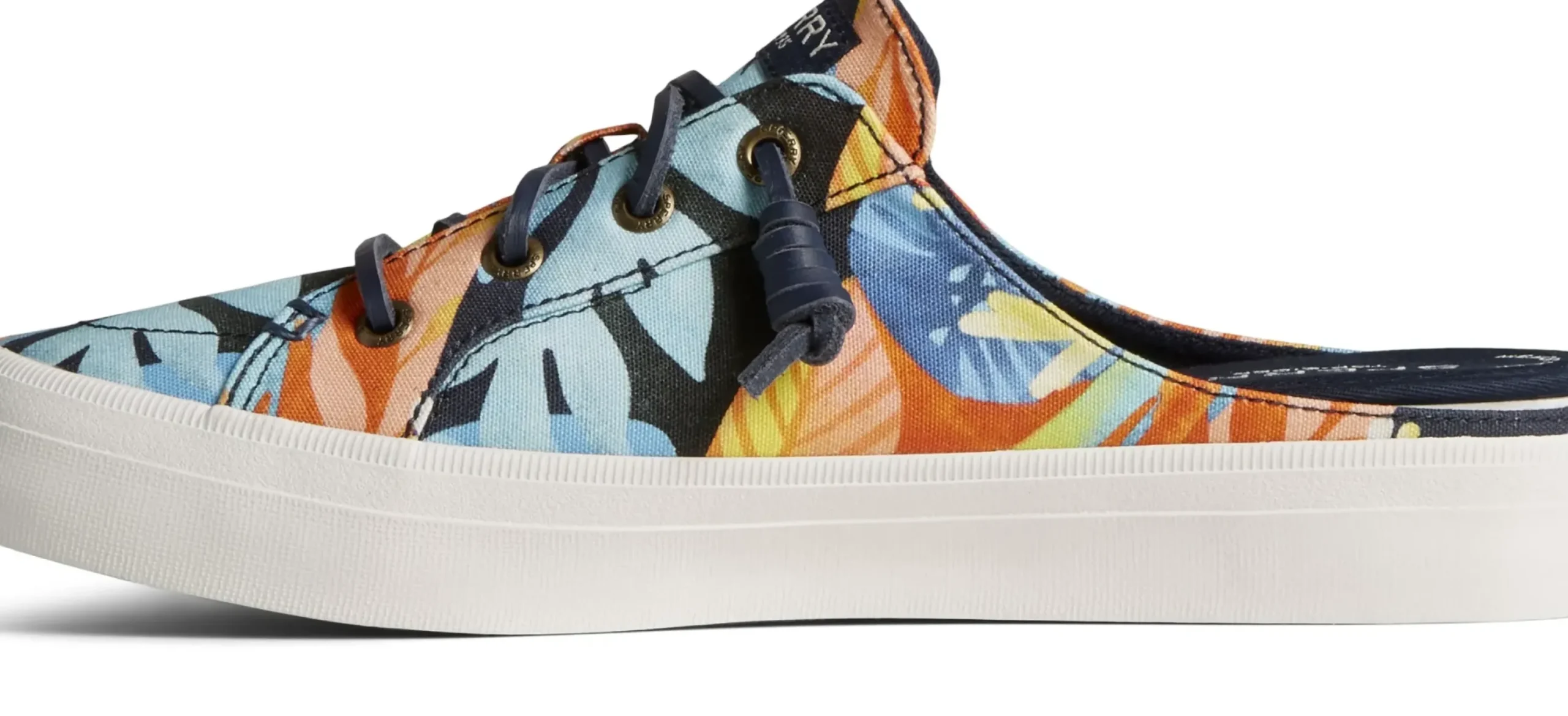 Sale Sperry Crest Vibe Coral Floral Navy Multicolour Mule Sneaker