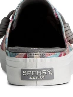 Clearance Sperry Crest Vibe Coral Floral Pink Mule Sneaker