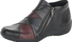 Online Remonte Cristallino Black Wine Leather Ankle Boot