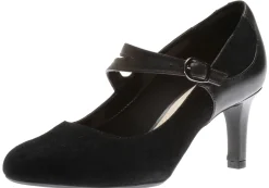 Online Clarks Dancer Reece Black Suede Mary Jane Pump
