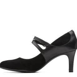 Online Clarks Dancer Reece Black Suede Mary Jane Pump