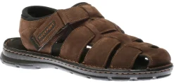 Hot Rockport Darwyn Brown Leather Fisherman Sandal