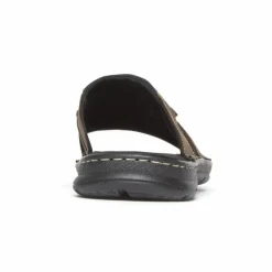 Clearance Rockport Darwyn Brown Leather Slide Sandal