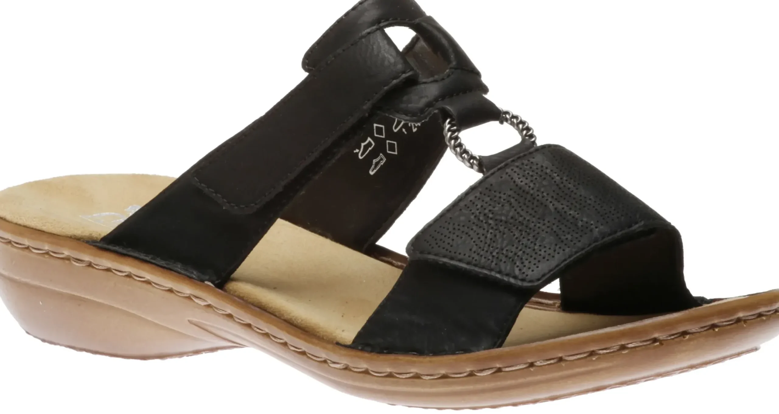 Clearance Rieker Eagle Black Slide Sandal