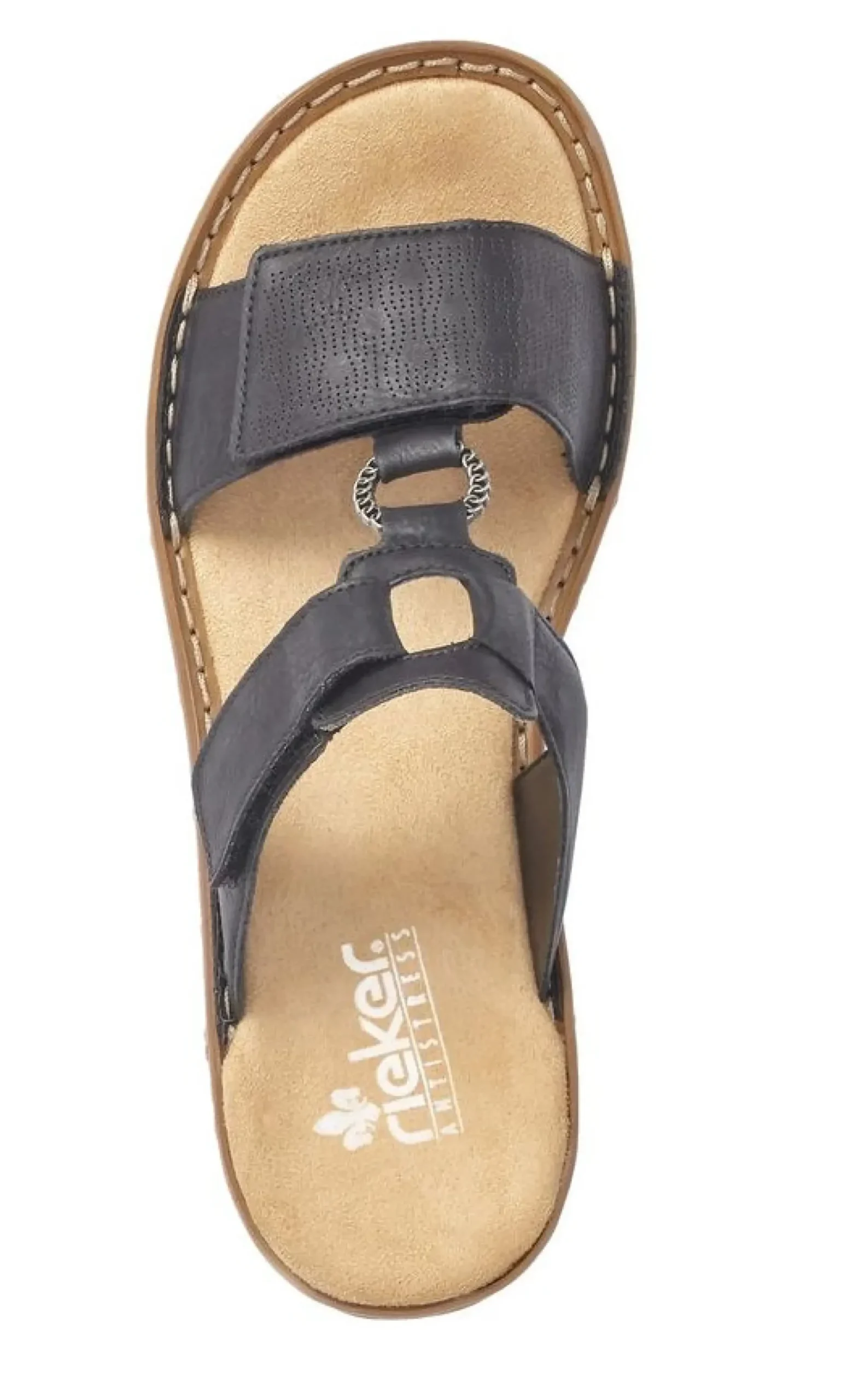 Clearance Rieker Eagle Black Slide Sandal