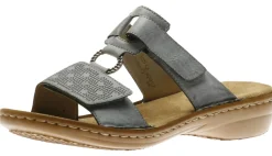 New Rieker Eagle Blue Slide Sandal
