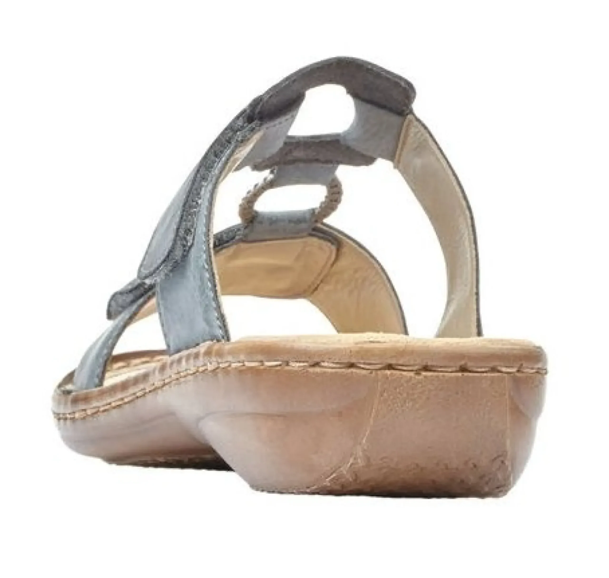 New Rieker Eagle Blue Slide Sandal