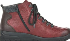 New Rieker Eagle Wine Lace-Up Ankle Boot