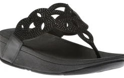 Outlet Fit Flop Elora Crystal Black Thong Sandal