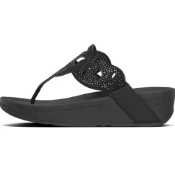 Outlet Fit Flop Elora Crystal Black Thong Sandal