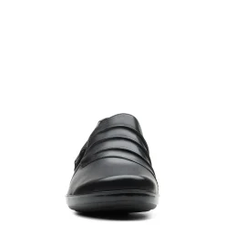 New Clarks Everlay Heidi Black Leather Slip-On