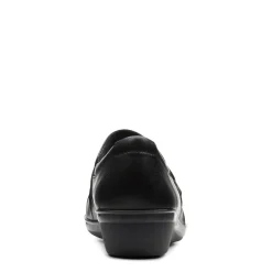 New Clarks Everlay Heidi Black Leather Slip-On