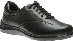 Online Aravon Farren Black Leather Lace-Up Sneaker