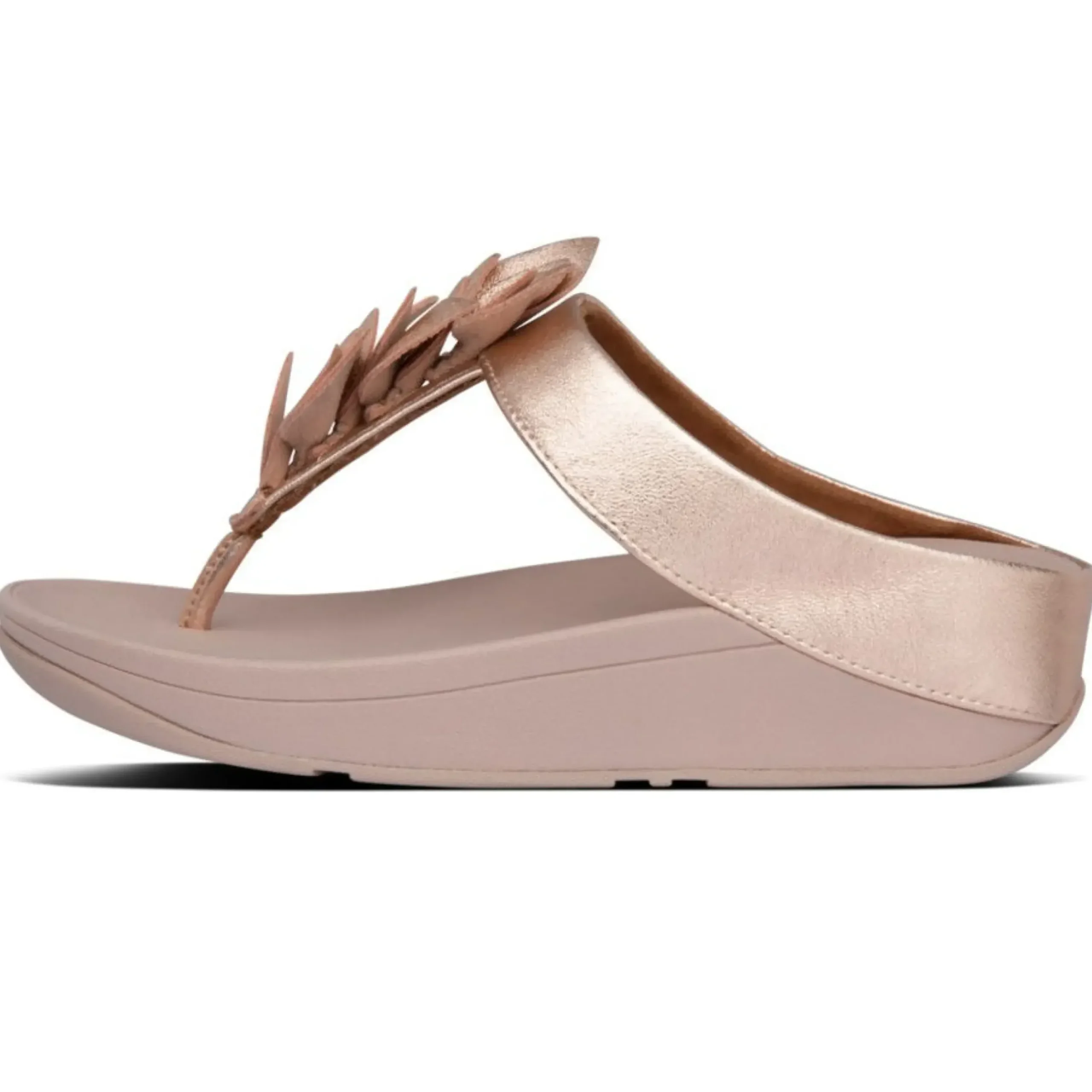 Hot Fit Flop Fino Rose Gold Leather Thong Sandal