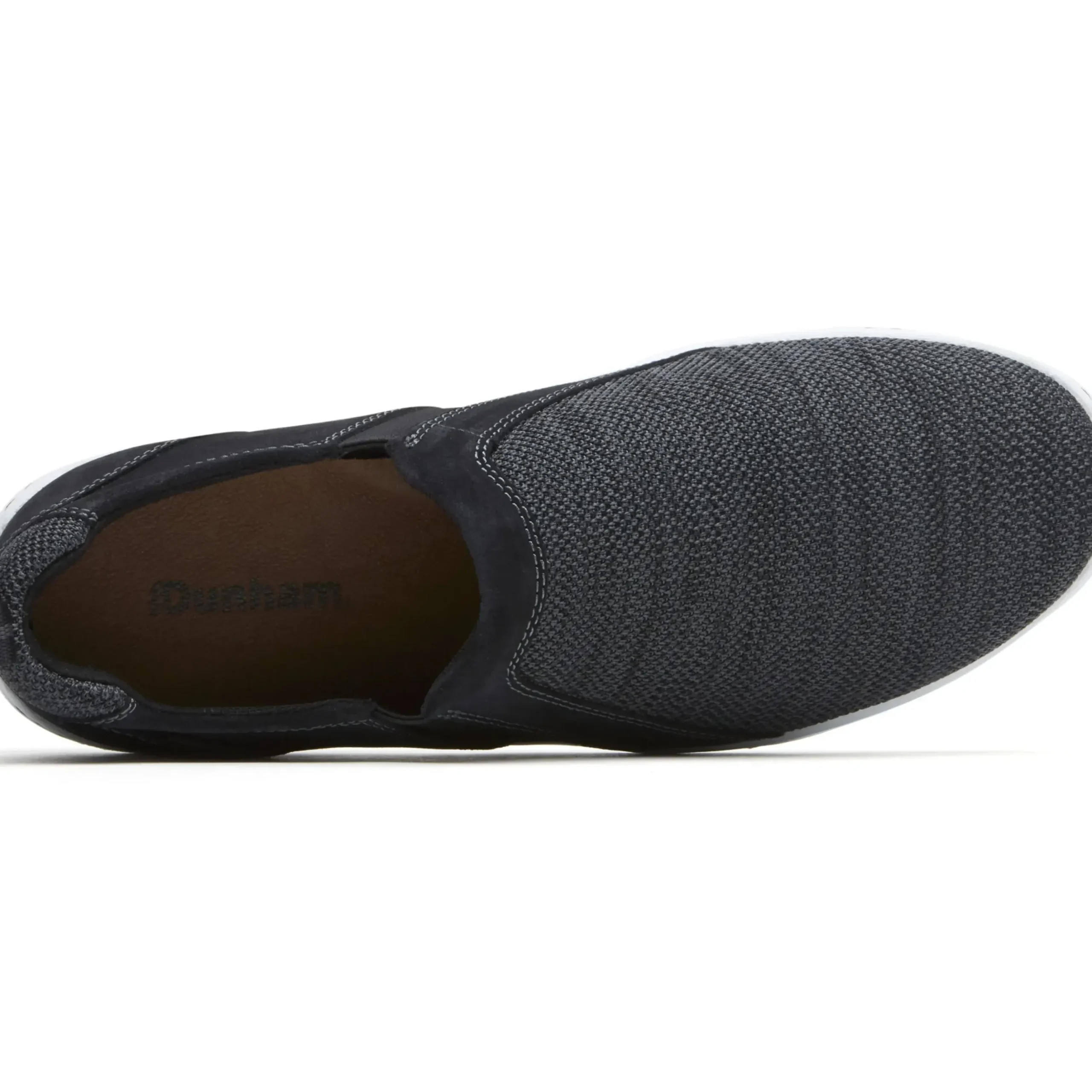 Online Dunham Fitsmart Black Double Gore Slip-On Shoe