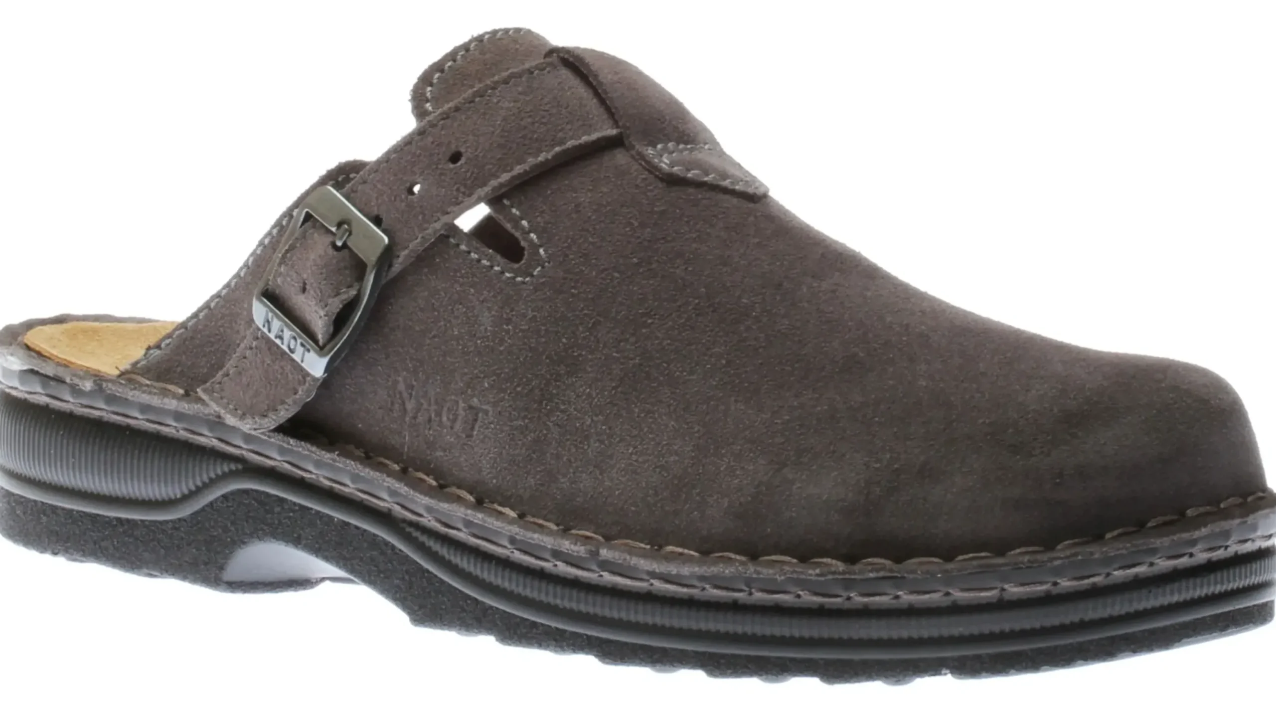 Outlet Naot Fjord Grey Suede Leather Clog