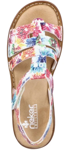 Online Rieker Flowerbed Multicolour White Sandal