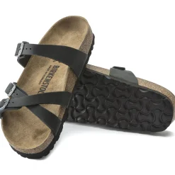 Clearance Birkenstock Franca Black Oiled Leather Slide Sandal