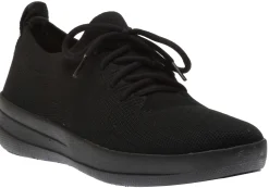 Fit Flop F-Sporty All Black Uberknit Lace-Up Sneaker