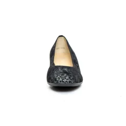 Hot Ara Gabrielle Black & Silver Animal Print Pump