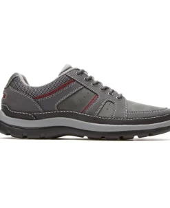 Online Rockport Get Your Kicks Grey Leather Wide Width Mudguard Blucher Sneaker