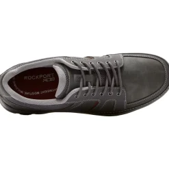 Online Rockport Get Your Kicks Grey Leather Wide Width Mudguard Blucher Sneaker