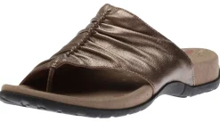 Best Taos Gift 2 Cocoa Metallic Leather Thong Sandal