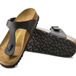 New Birkenstock Gizeh Birko-Flor Black Thong Sandal