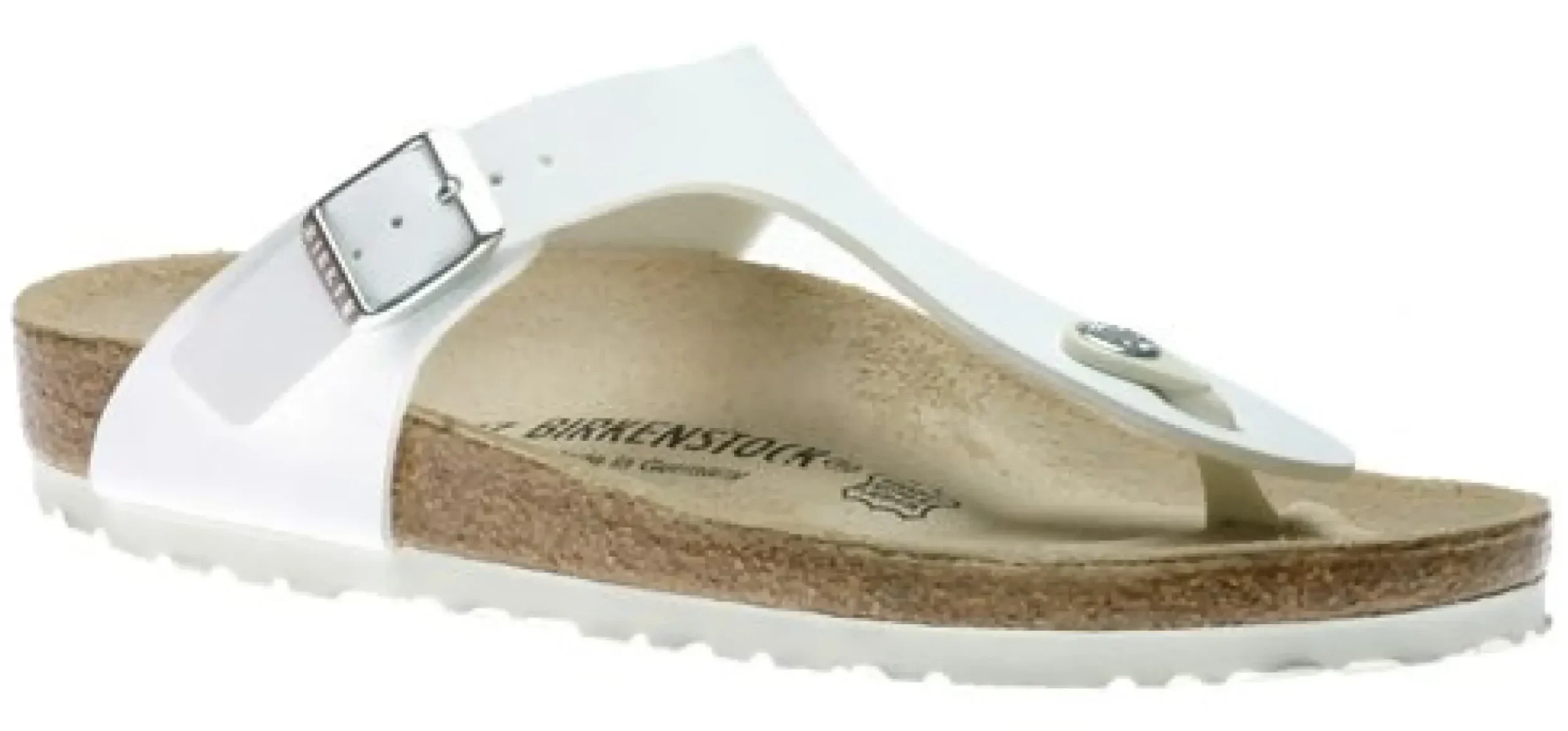 Outlet Birkenstock Gizeh Birko-Flor White Thong Sandal