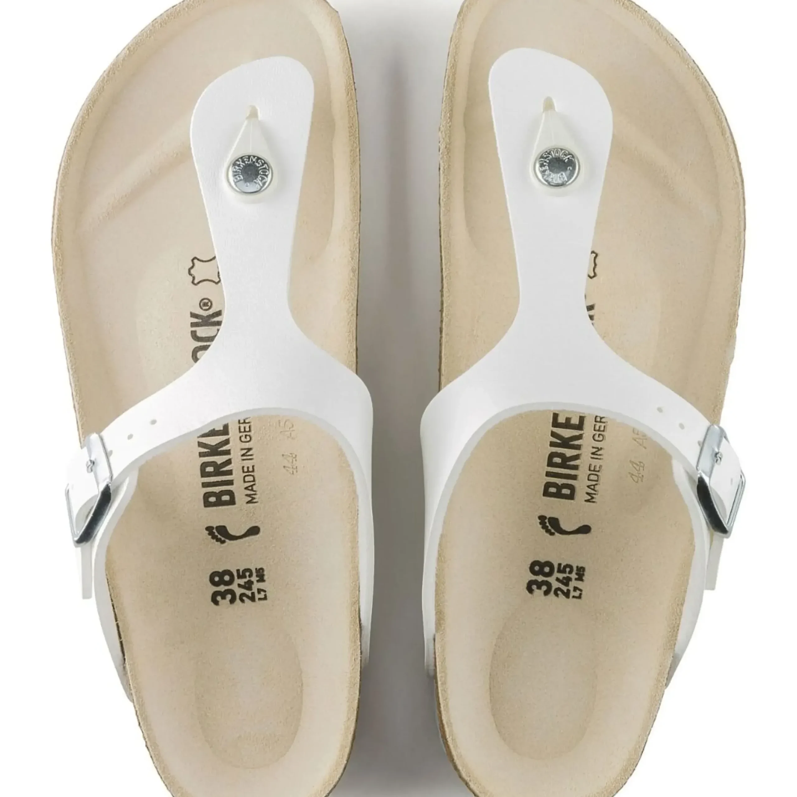 Outlet Birkenstock Gizeh Birko-Flor White Thong Sandal