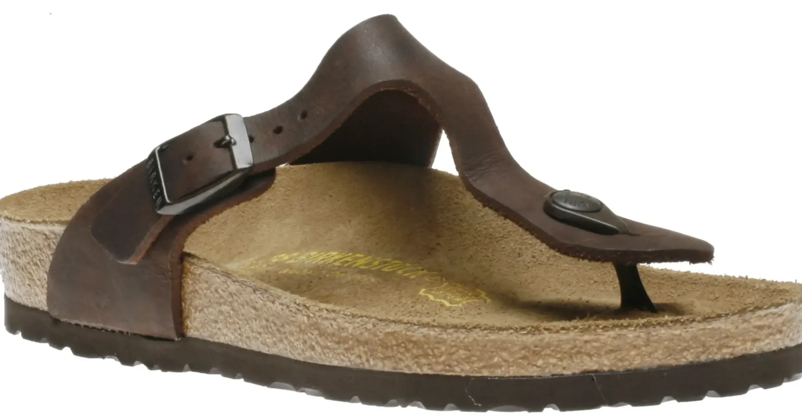 Outlet Birkenstock Gizeh Habana Brown Oiled Leather Thong Sandal