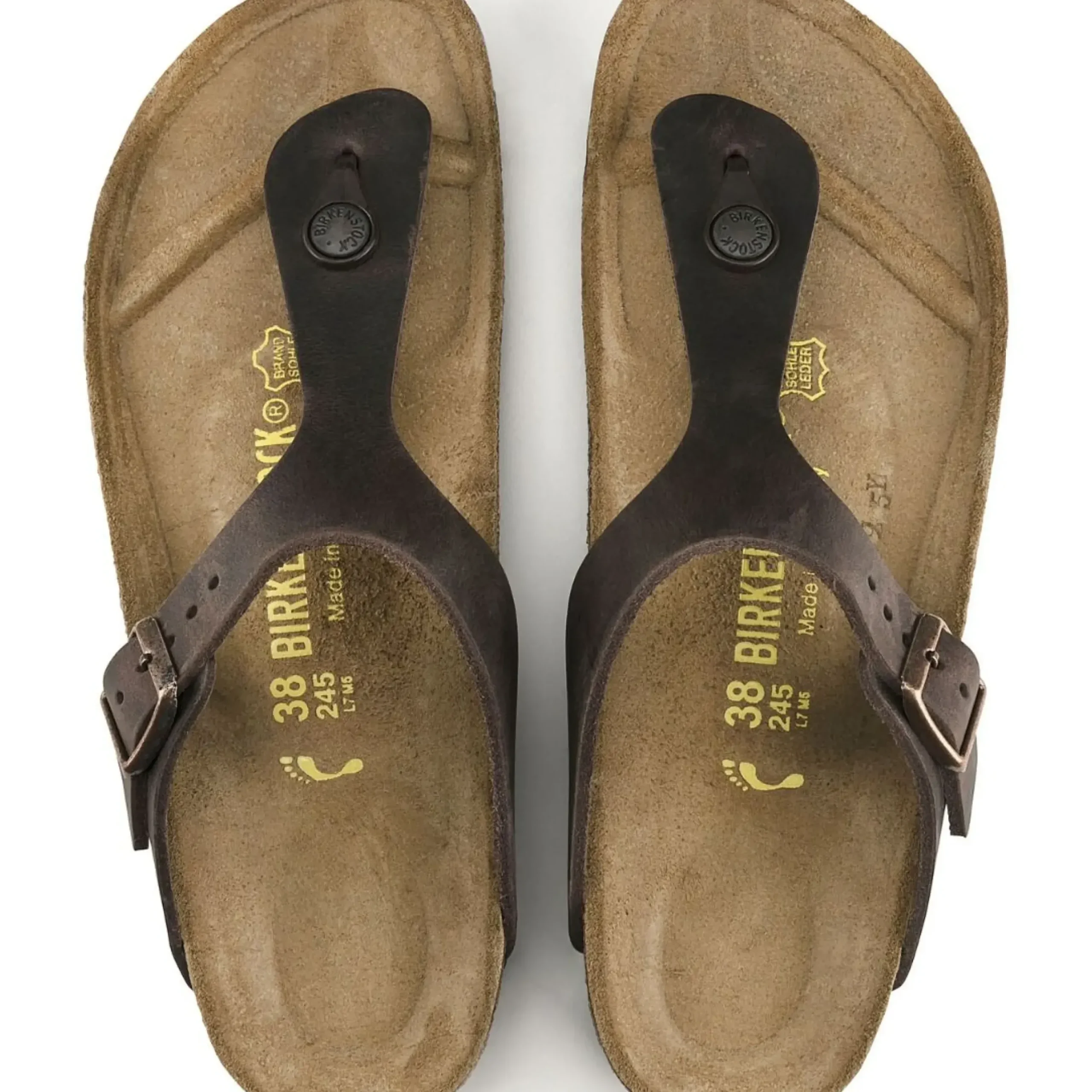 Outlet Birkenstock Gizeh Habana Brown Oiled Leather Thong Sandal