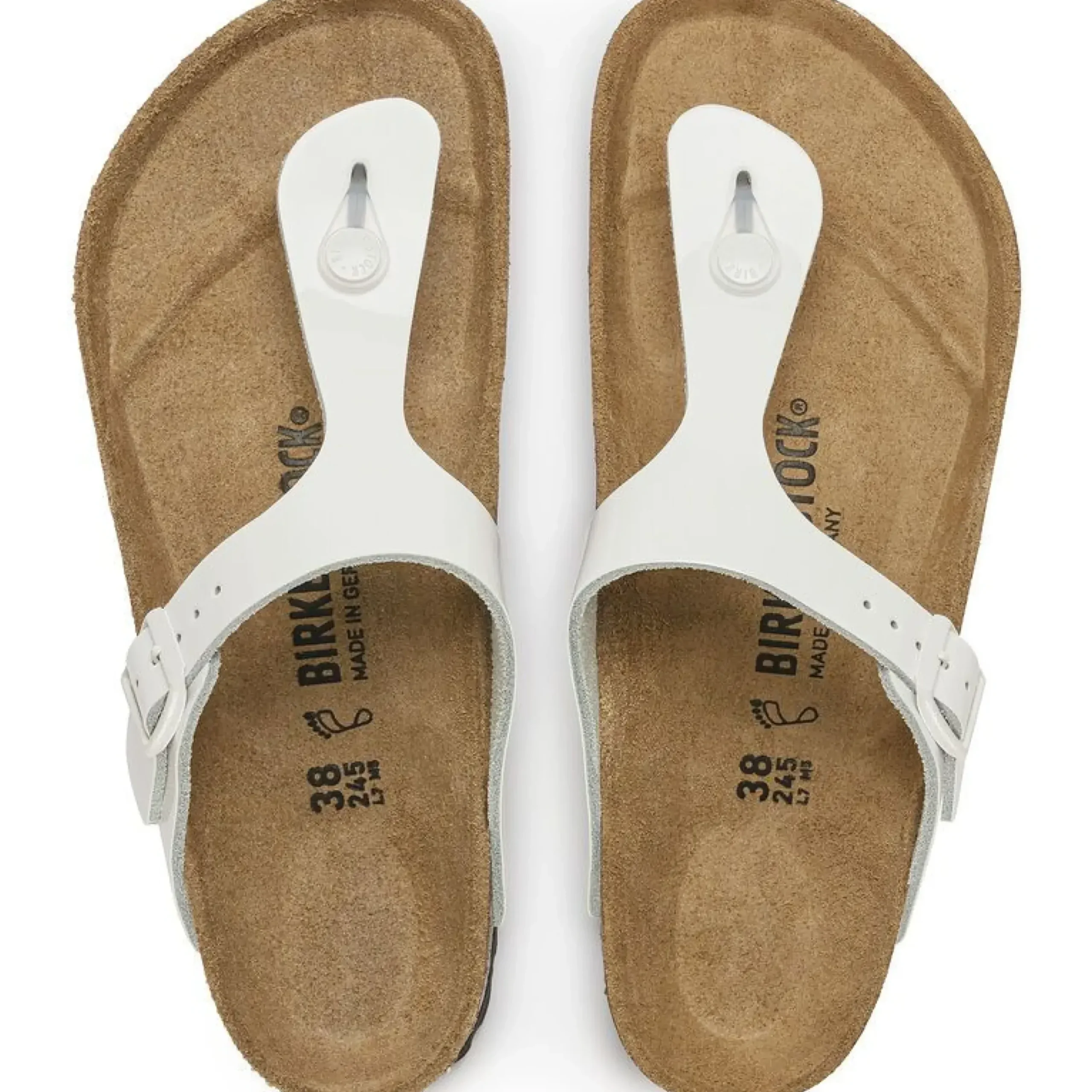 Outlet Birkenstock Gizeh White Patent