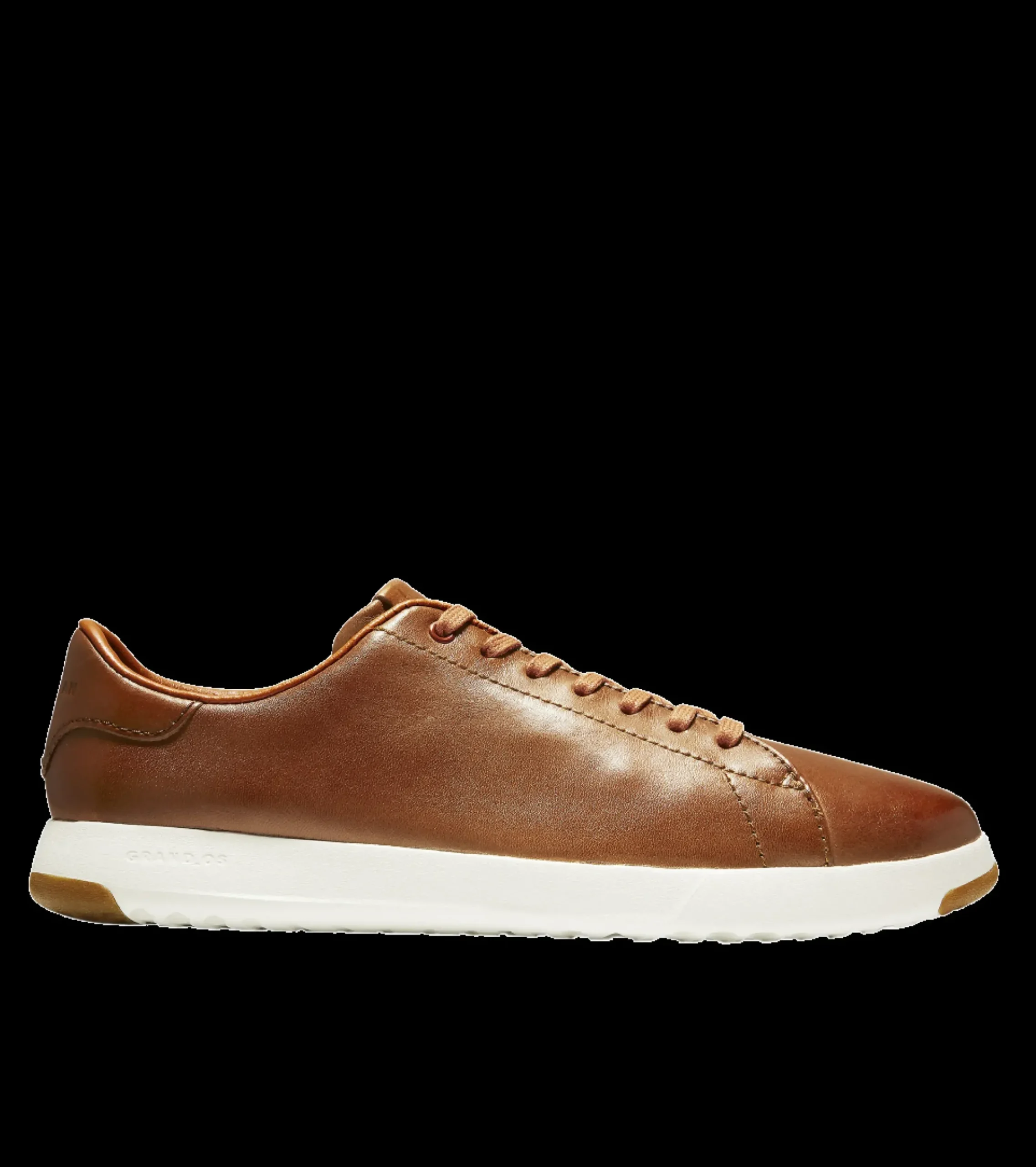 Cole Haan Grandpru00F8 Brown Leather Lace-Up Tennis Sneaker
