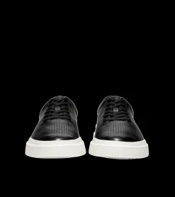 Outlet Cole Haan Grandpru00F8 Rally Laser Cut Black Leather Lace-Up Sneaker