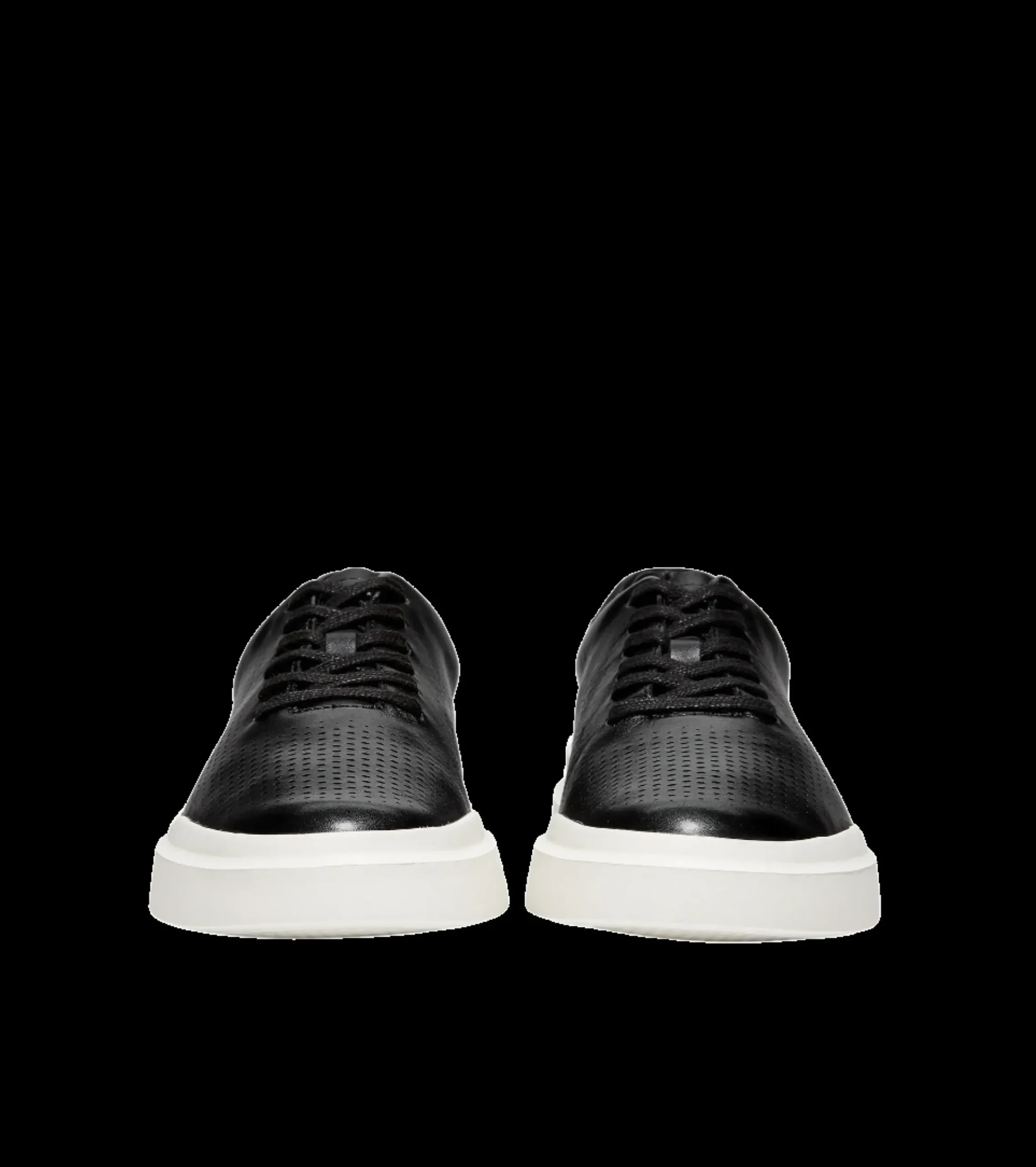Outlet Cole Haan Grandpru00F8 Rally Laser Cut Black Leather Lace-Up Sneaker