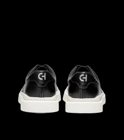 Outlet Cole Haan Grandpru00F8 Rally Laser Cut Black Leather Lace-Up Sneaker