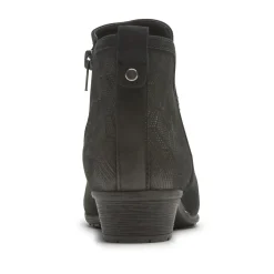 Outlet Rockport Gratasha 2 Panel Black Ruched Leather Ankle Boot