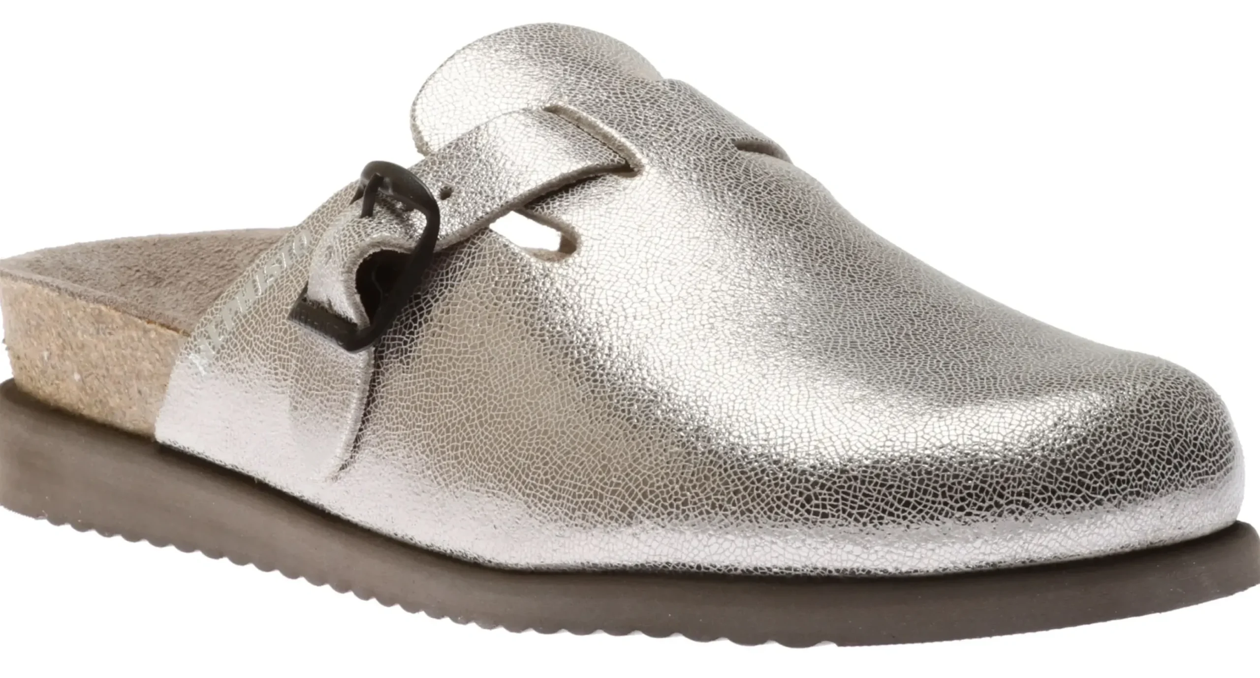 Sale Mephisto Halina Metallic Silver Clog