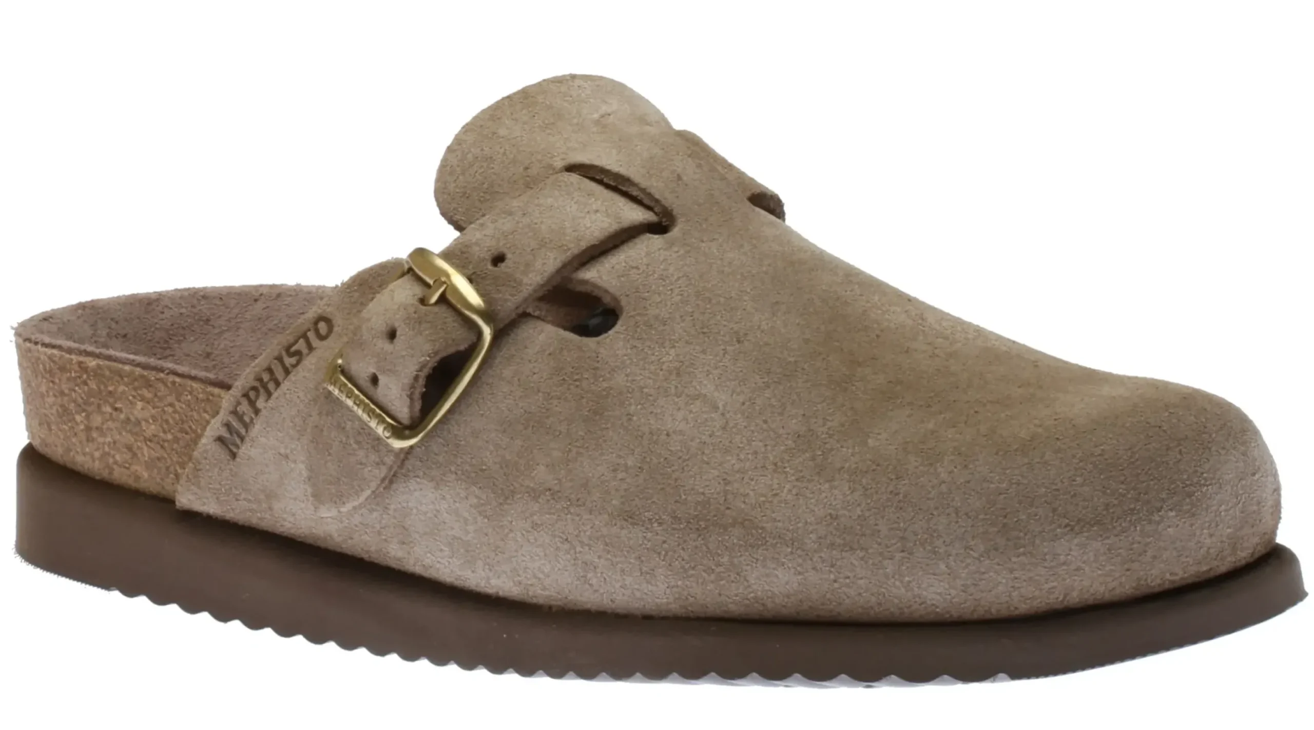 Outlet Mephisto Halina Warm Grey Suede Leather Clog