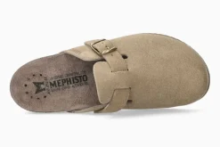 Outlet Mephisto Halina Warm Grey Suede Leather Clog